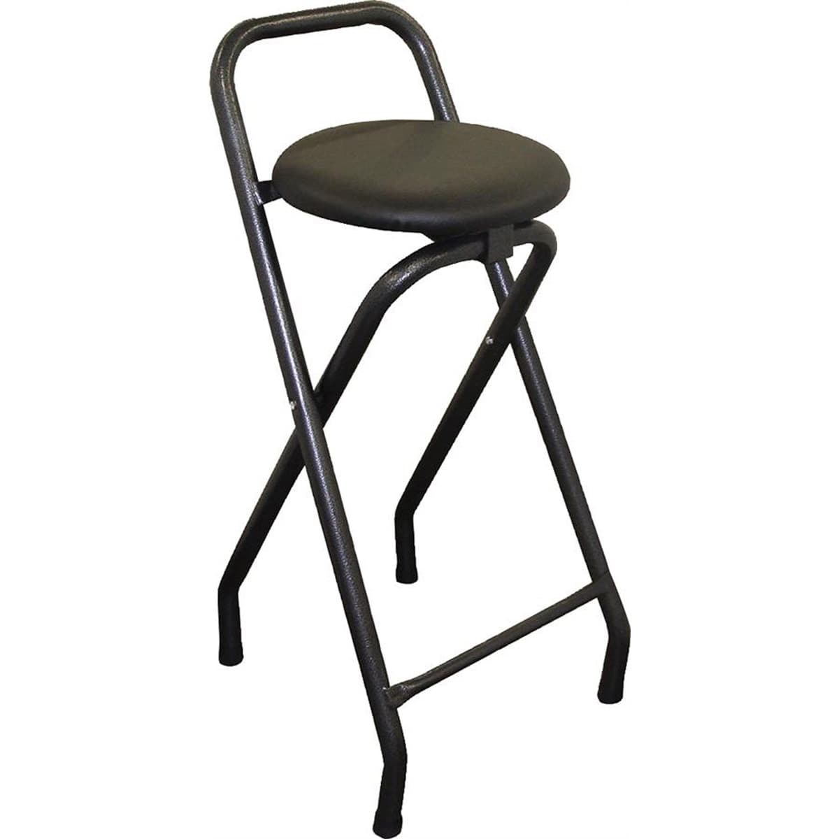 Bred barstol svart konstläder med sits höjd 80cm