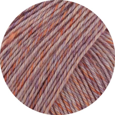 Lana Grossa Vintage Socks Garn 1011 Rosa/Lila/Aprikos/Blå Melange