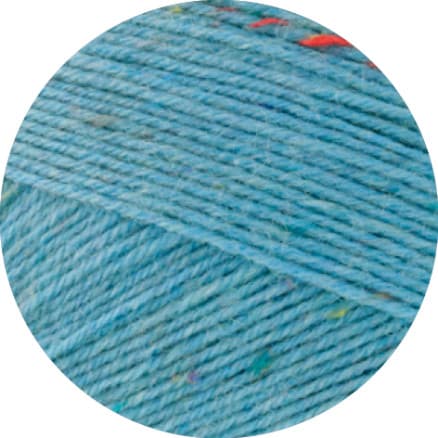 Lana Grossa Meilenweit 100 Tweed Garn 181 Ljus Petroleum