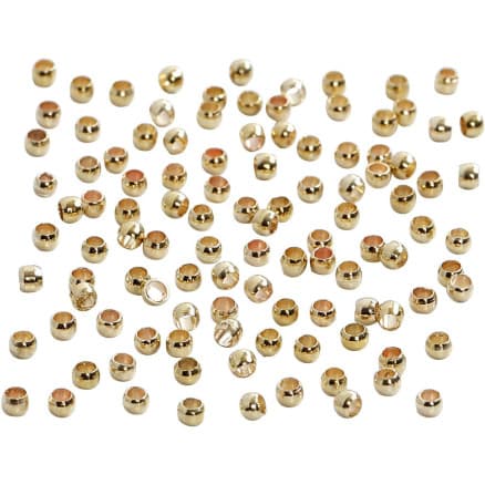 Wireklämmor, Dia. 2 mm, guld, 100 st./ 1 förp.