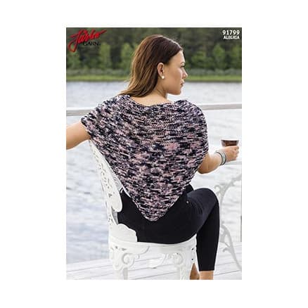 J�rbo Trekantssjal - Sjal Stickm�nster 107x50cm