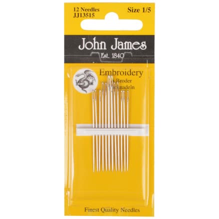John James Broderinålar strl. 1/5 - 12 styck