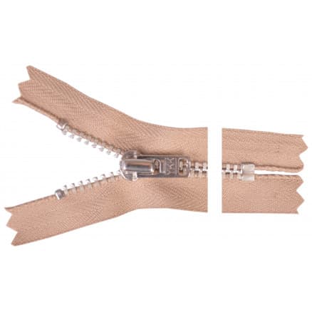 YKK Dragkedja/Blixtlås Aluminium 12cm 4mm Sand
