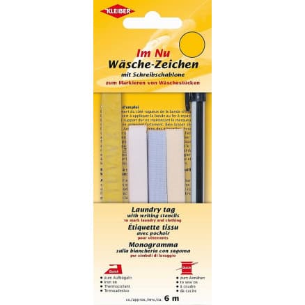 Kleiber Tags/Tejp till Tvätt Stort Set 3 Färger 1cm - 3 m