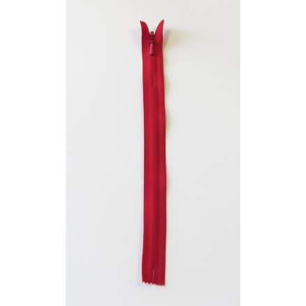 YKK Osynlig Dragkedja/Blixtlås Fast Röd 4mm - 23cm
