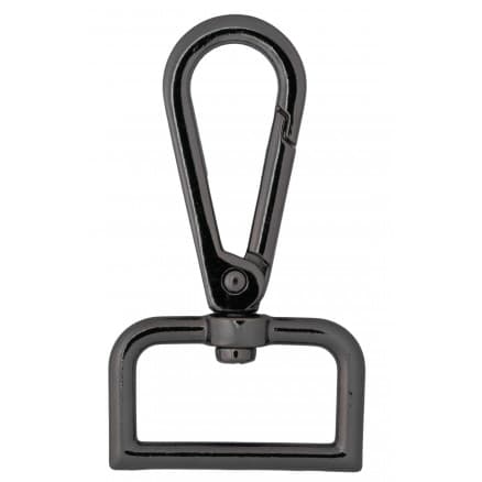 Infinity Hearts Karbinhake med D-ring Mässing Gunmetal 60mm - 3 st