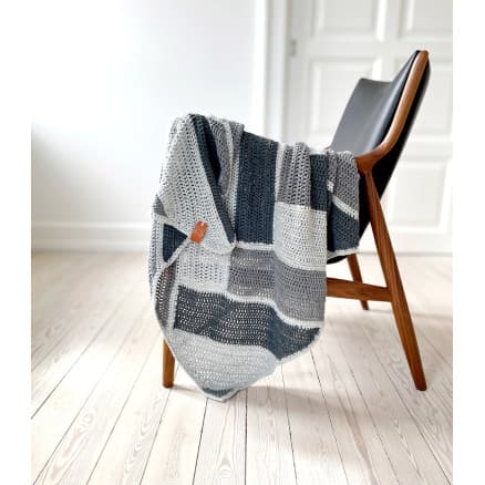 Fiskbensfilt av Milla Billa - Garnpaket till Fiskbensfilt, Storlek 85x90cm