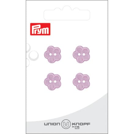 Prym Plastknapp Blomma Lila 12mm - 4 st.
