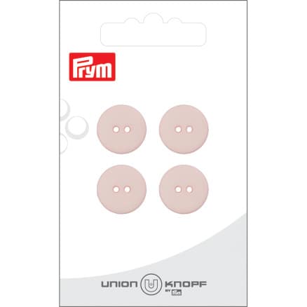 Prym Platt Plastknapp Rosa 15mm - 4 st.