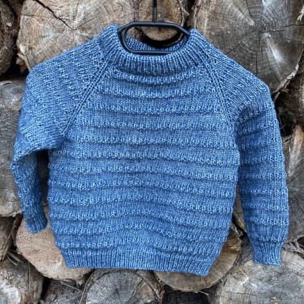 Structure Sweater fr�n Knit by Nees - Garnpaket till Structure Sweater, storlek 2 - 10 �r