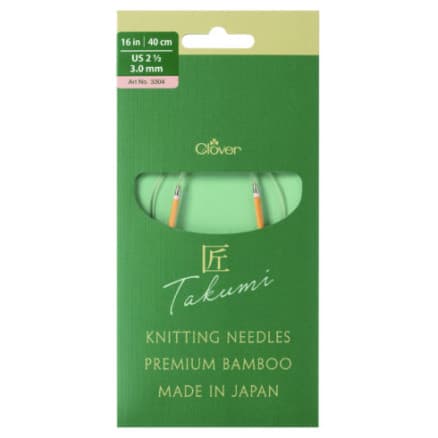 Clover Takumi Pro Bambu Rundstickor med kullager 40cm 3.0mm