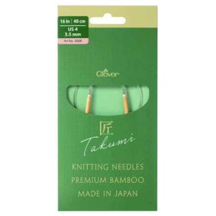 Clover Takumi Pro Bambu Rundstickor med kullager 40cm 3,5mm