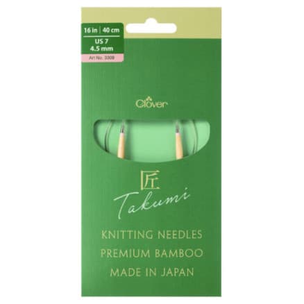 Clover Takumi Pro Bambu Rundstickor med kullager 40cm 4,5mm
