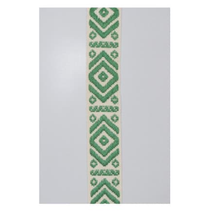 Väskrem Bomull/Polyester 38mm Natur/Grön - 50 cm
