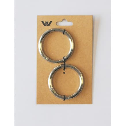 Karbinhake Ring 38mm Silver - 2 st.