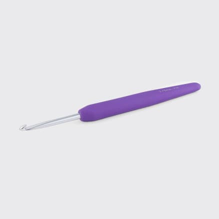 KnitPro Waves virknål i aluminium med soft feel handtag - 3,75 mm