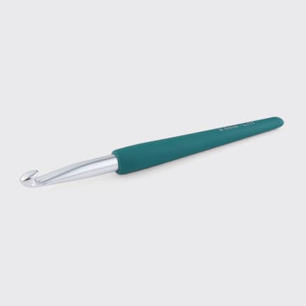 KnitPro Waves virknål i aluminium med soft feel handtag - 8,00 mm