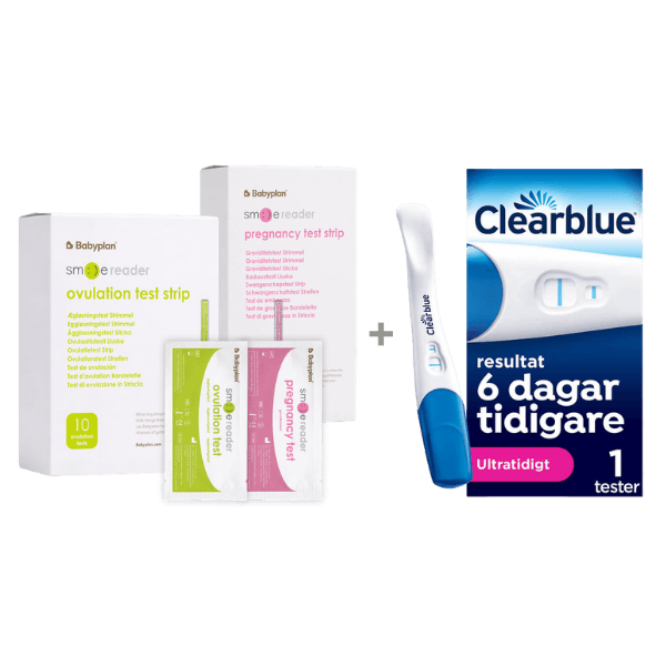 Bundle med Clearblue Tidigt graviditetstest (1 st) + Nya SmileReader testset