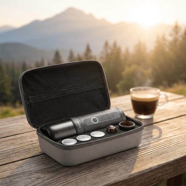 Outin Nano Bærbar Espressomaskine + Taske - Grå