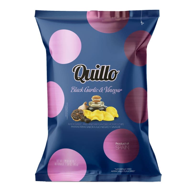 Chips Med Vinäger Och Svart Vitlök Quillo 45g