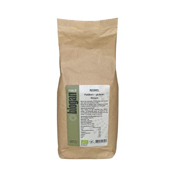 Fuldkorns Rismel, Glutenfri Øko Biogan 1kg