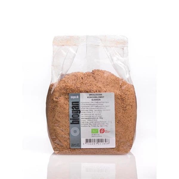 Socker Av Kokospalmblomst Ekologisk Biogan 500g