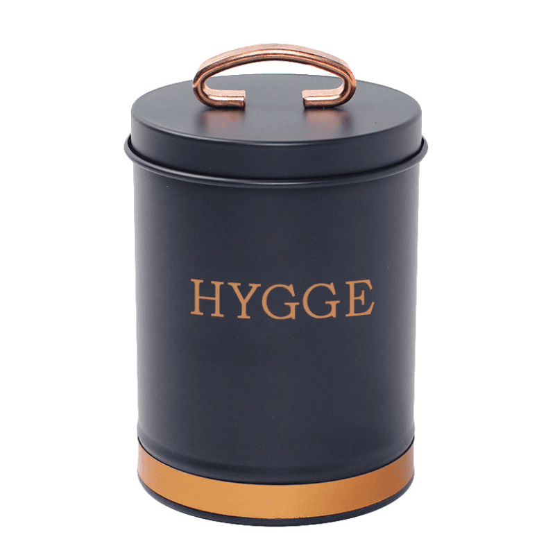 Metalopbevaring Hygge Blå Med Guld, Str. 11x15 Cm
