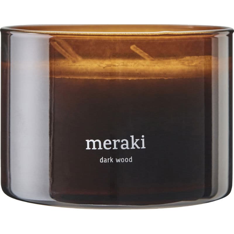 Meraki Doftljus, Mörkt Trä, Brun Stor