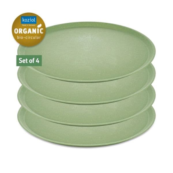 Koziol Connect Tallrik Ø25,5cm (4 St) - Leaf Green