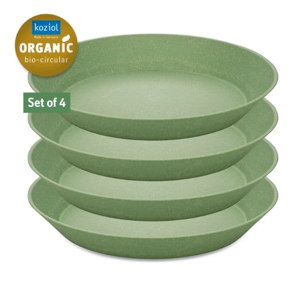 Koziol Connect Tallrik Ø24cm (4 St.) - Leaf Green