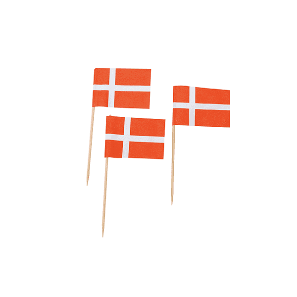 Danske Flag På Pinne - 144 St.