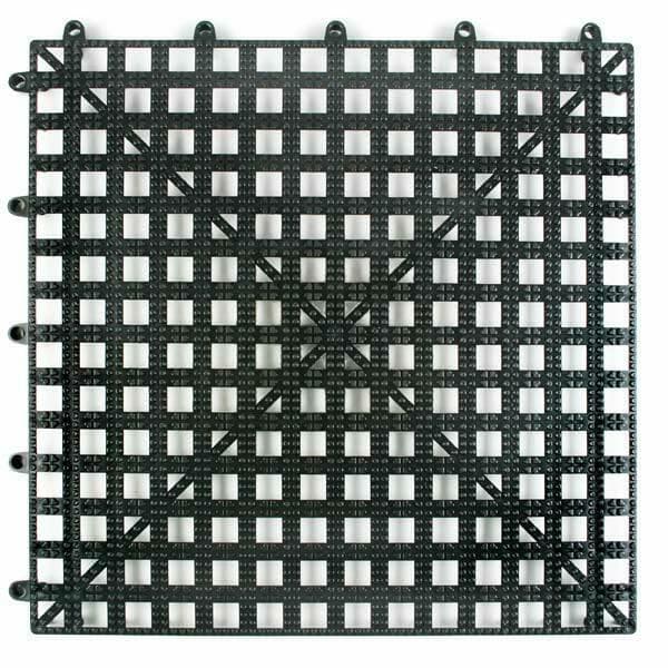 Glasmatta - Svart 34x34cm