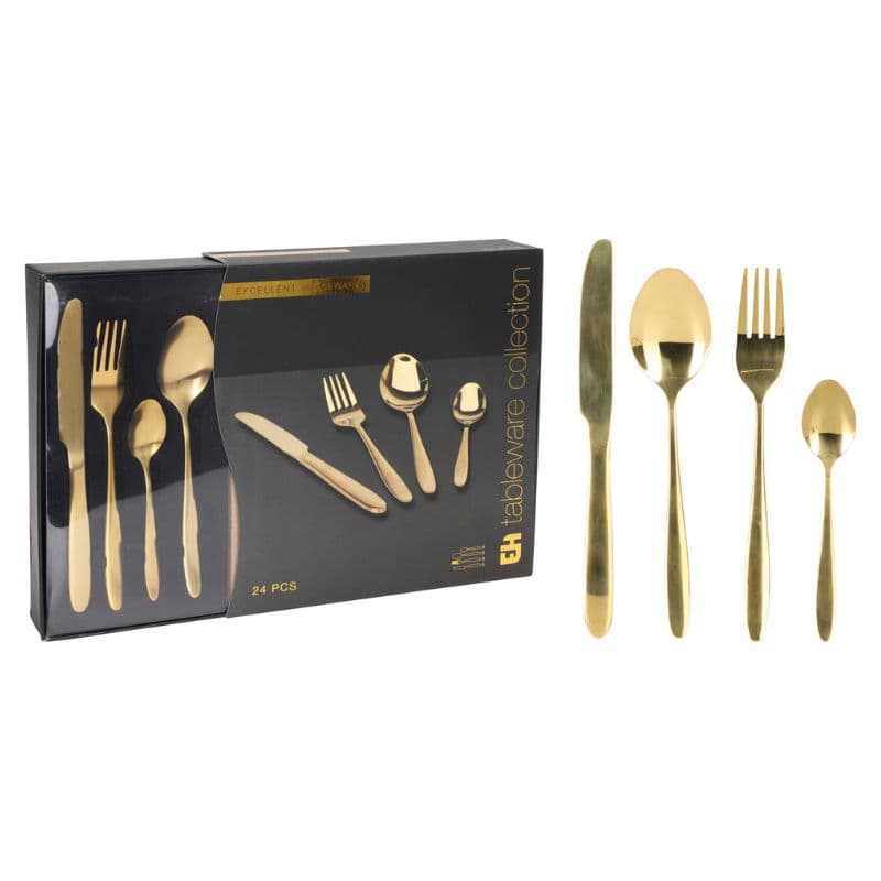 Bestickset 24 Delar Guld