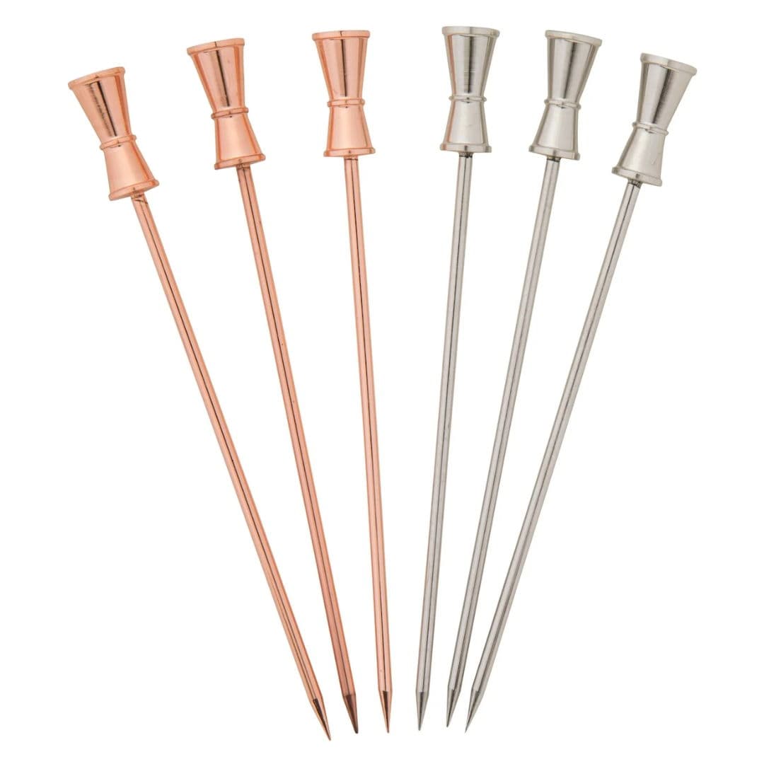 Barprofessional Cocktailpicks Stål Jigger - 6 St