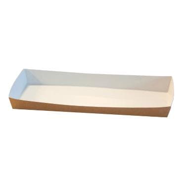 Pølsebricka 200x90x20 Mm Med Kant Brun 100 St.
