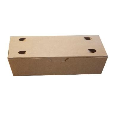 Pølseask Liten 200x100x50 Mm Brun/vit 100 St.