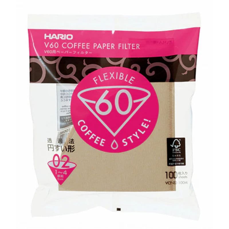 V60 Kaffefiltre - 02 - 100 Stk - Oblekt