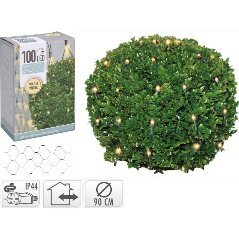 Buxus Kuglenet 100 Led:Er Varm Vit