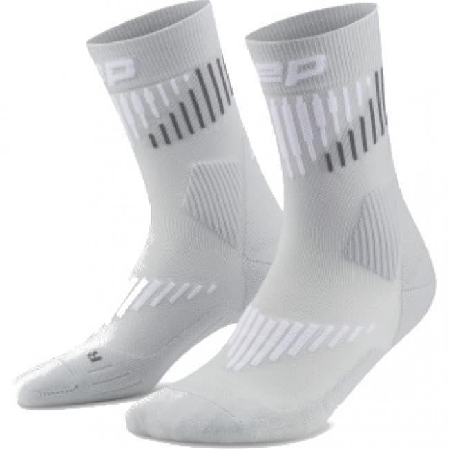 CEP Core Run Merino Socks Mid Cut 3.0, Löparstrumpor, Herr, Grå