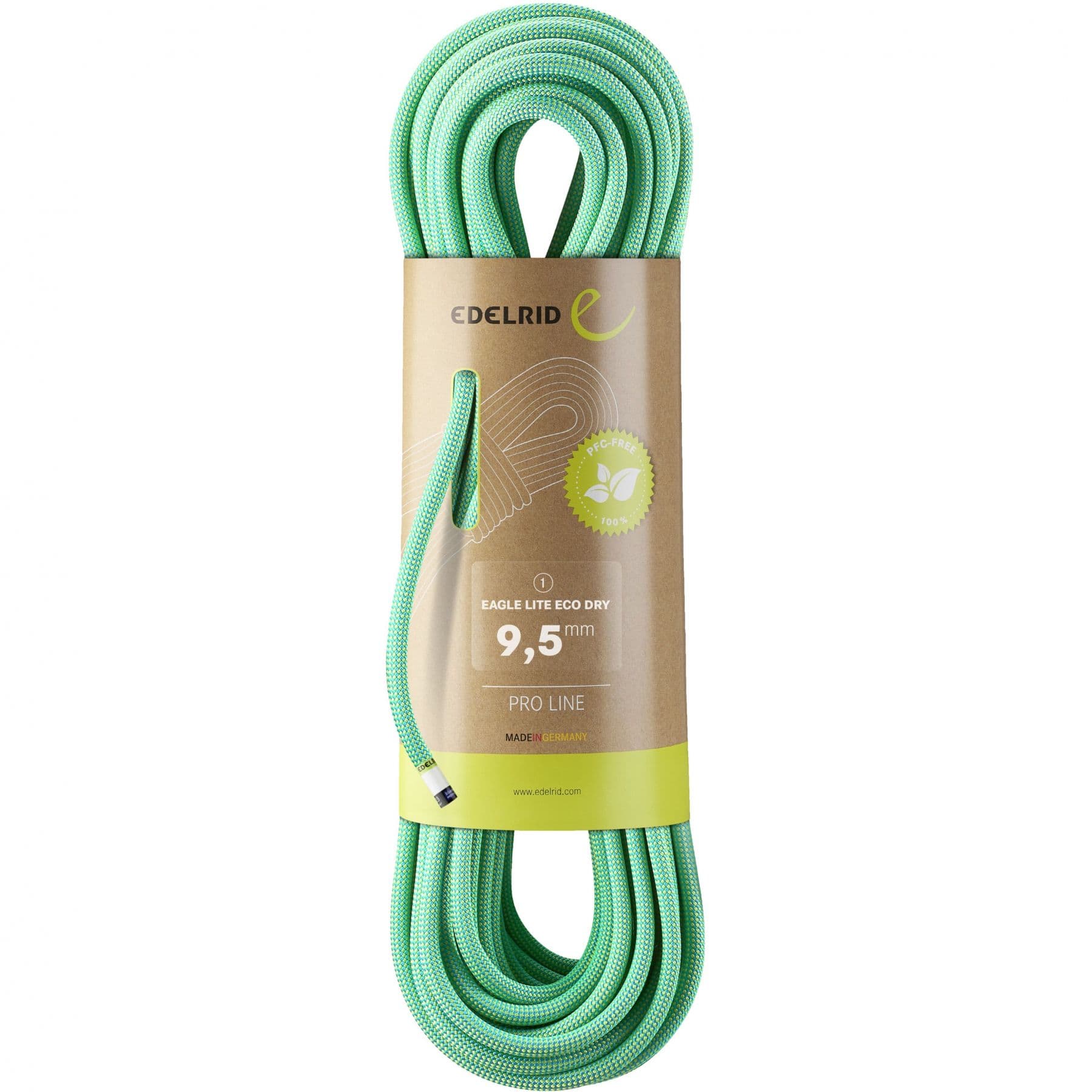 Edelrid Eagle Lite Eco Dry 9,5mm, klätterrep, grön