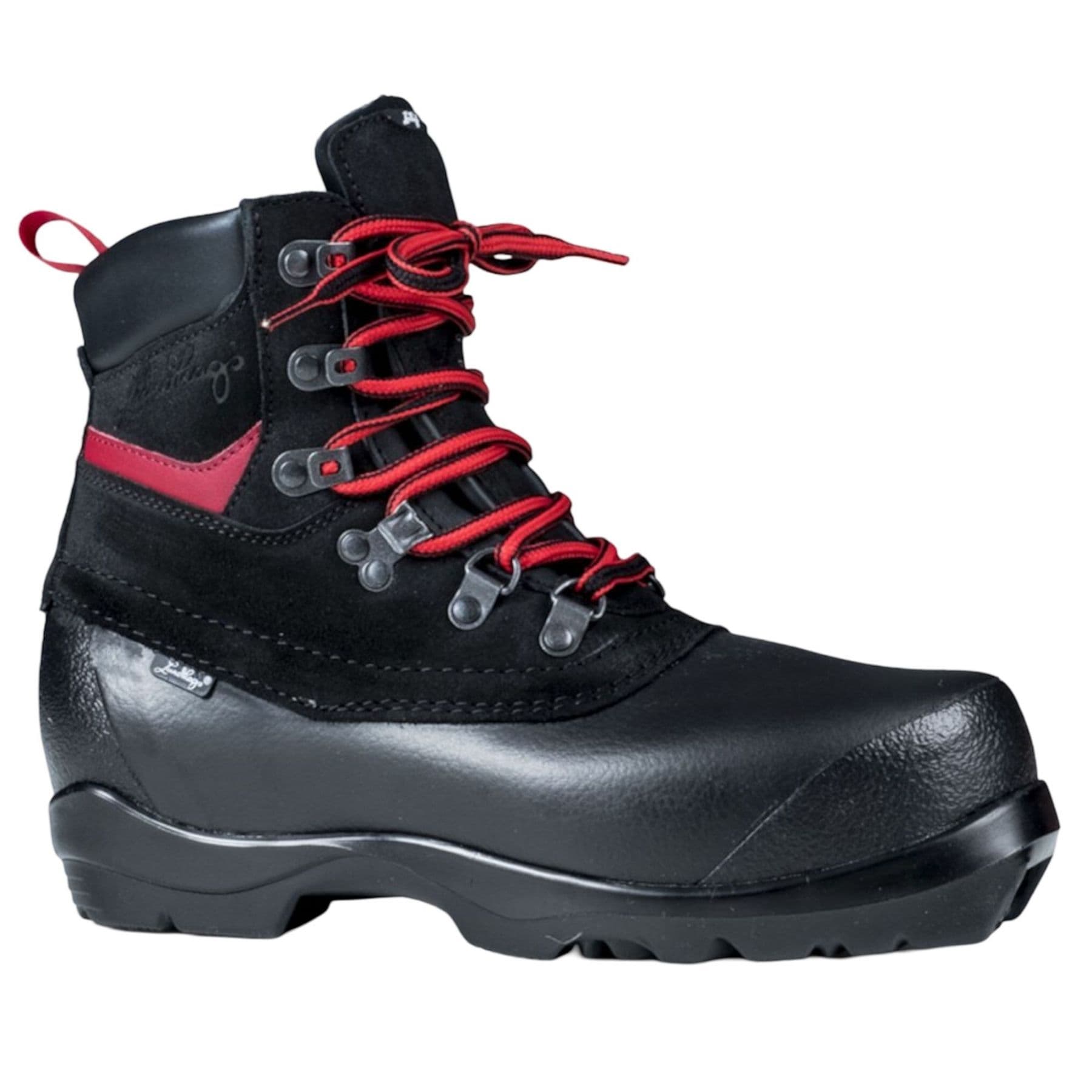 Lundhags Guide BC, vandringskängor, unisex, svart/röd