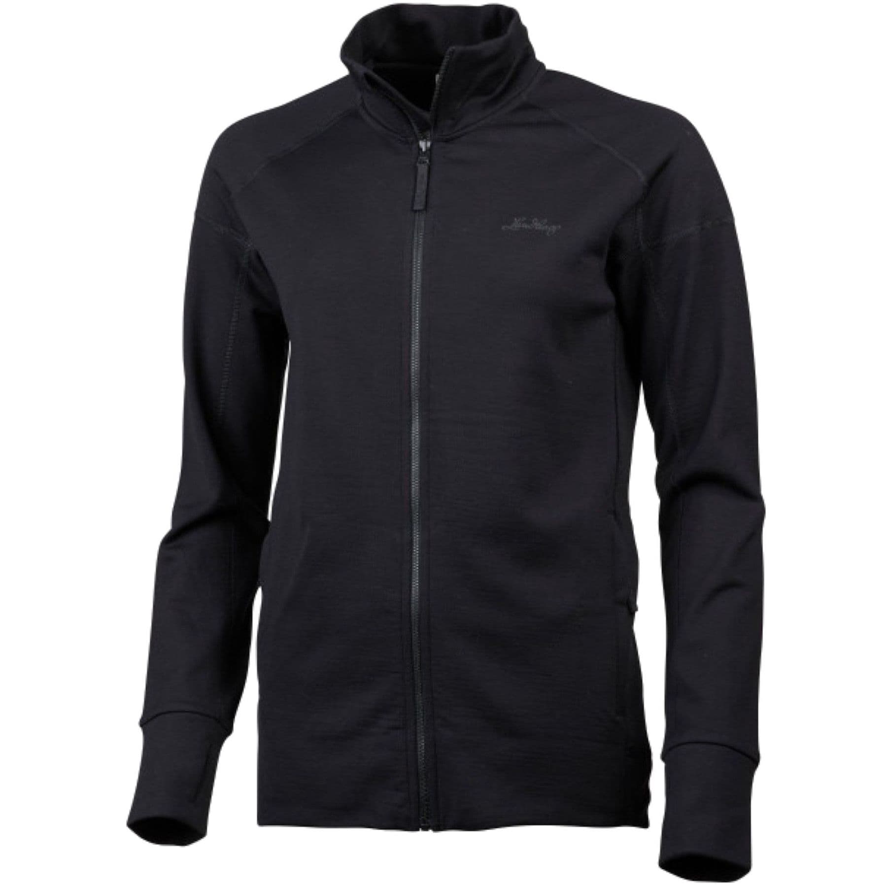 Lundhags Ullto Merino Ws Full Zip, mellanlager, dam, svart