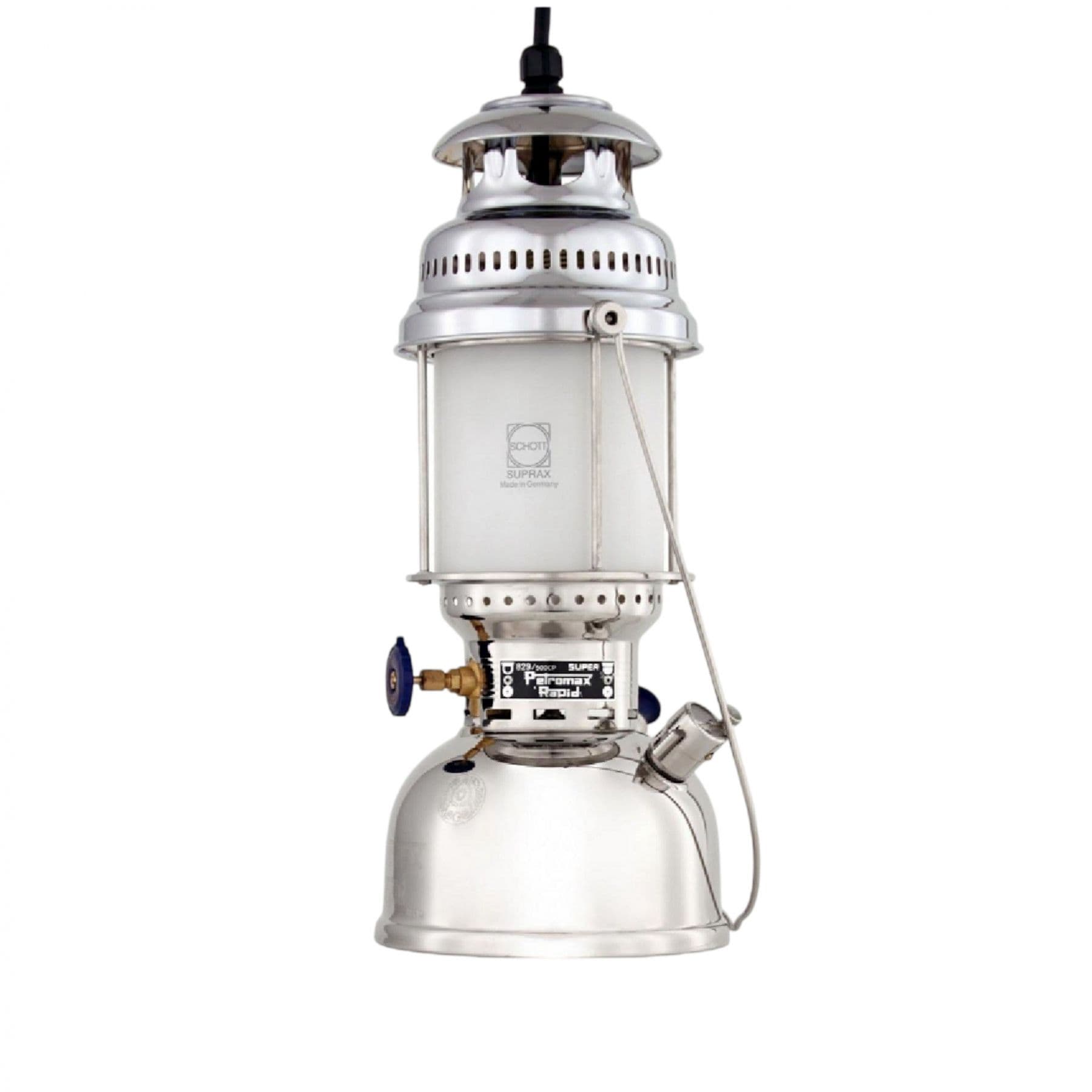 Petromax Hængende Petroleum Lampe HK500 Chrome, lampa, silver