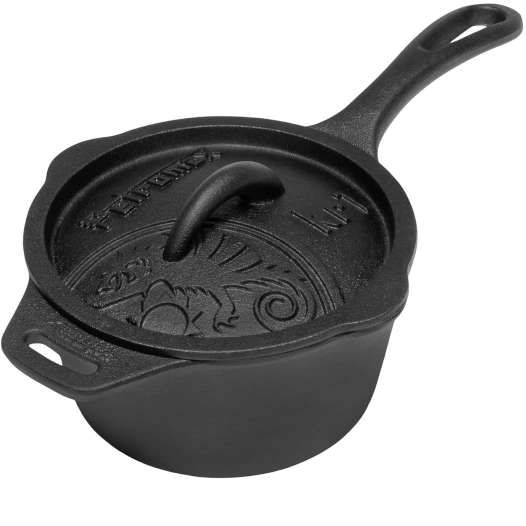 Petromax KR1 Cast-iron, kastrull med lock, svart