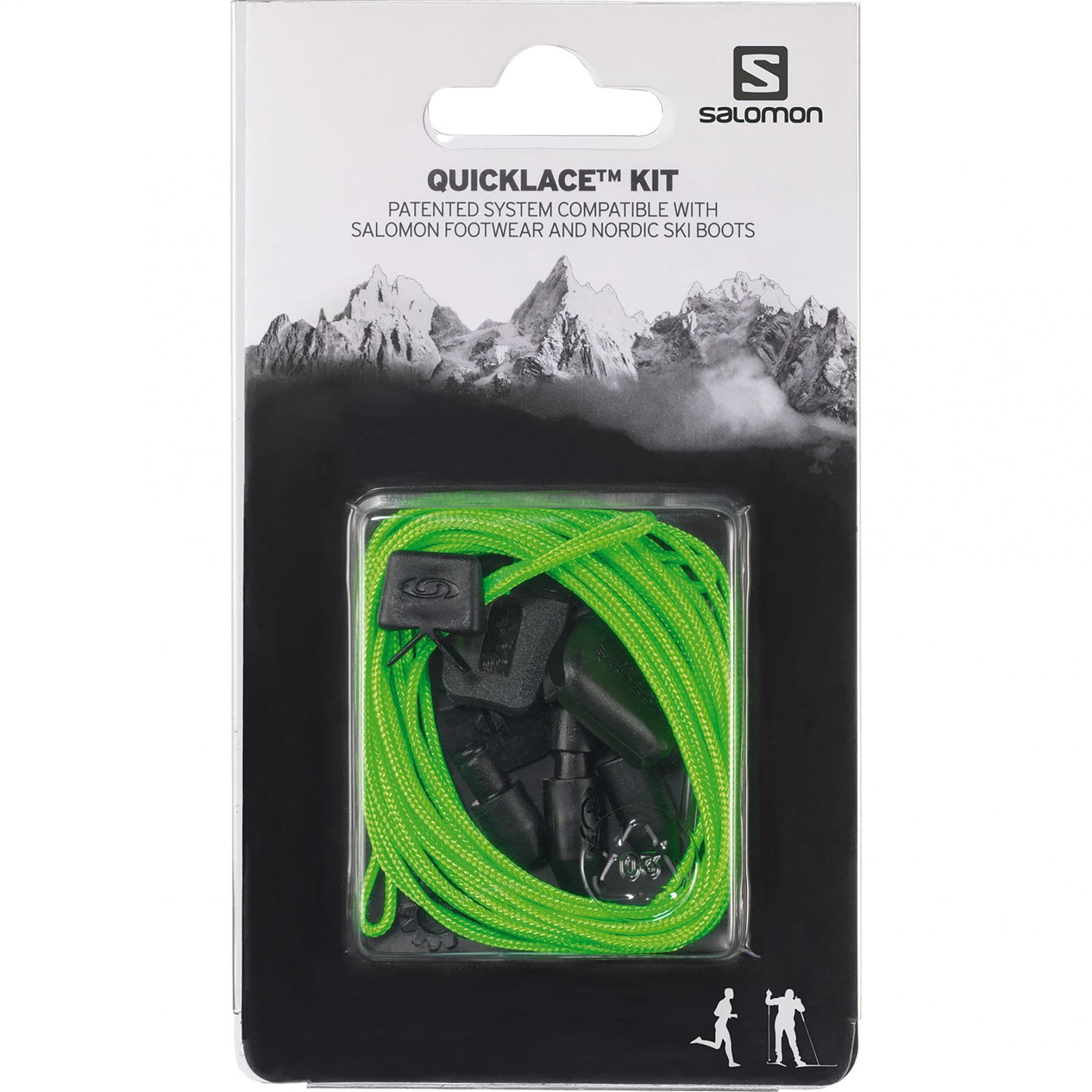 Salomon Quicklace Kit, Skosnören, Grön