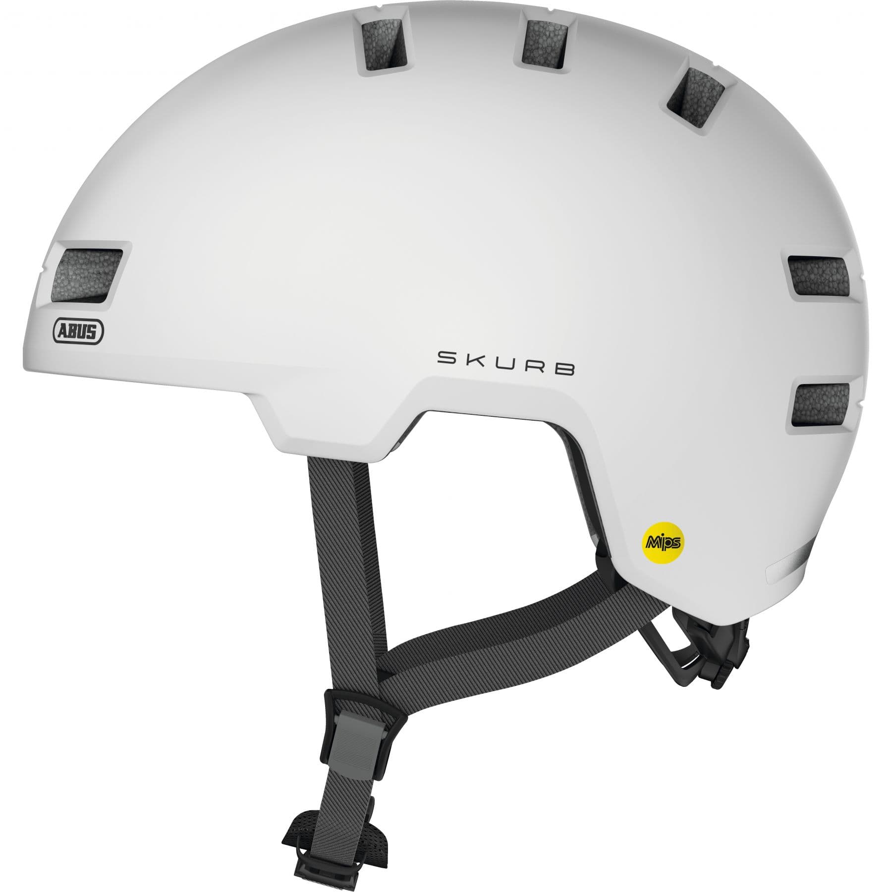 Abus Skurb MIPS, Cykelhjälm, Matt Vit