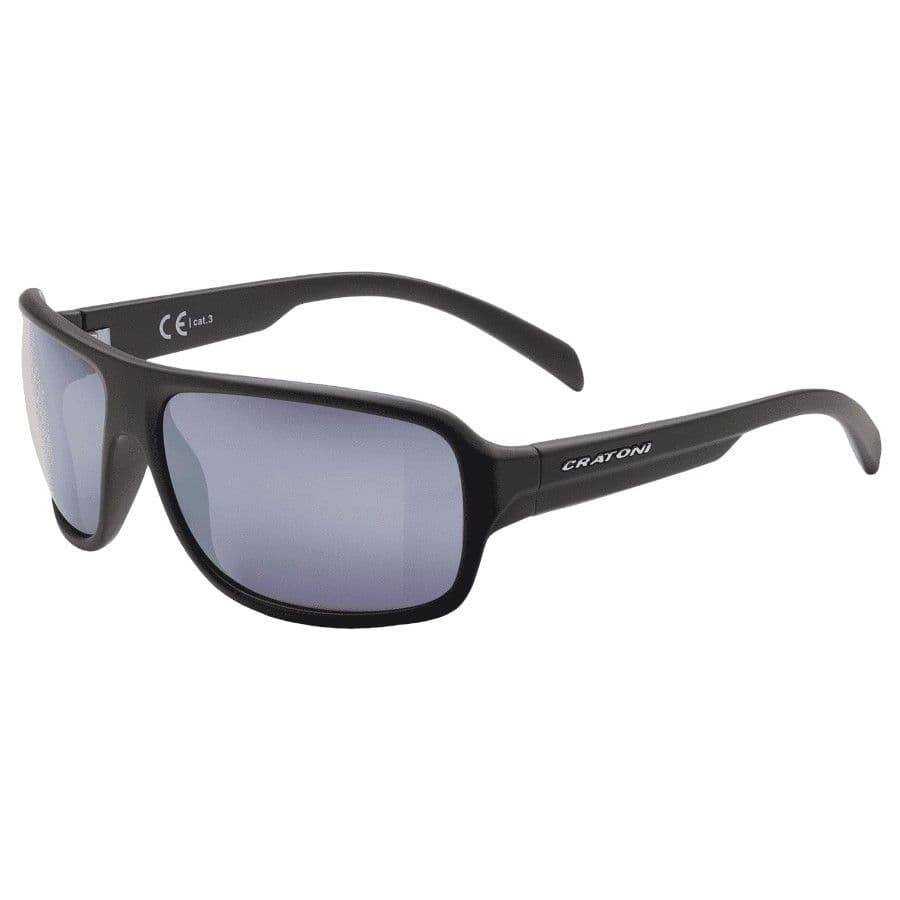 Cratoni C-Ice Color+ Lifestyle Grey-Blue W/ Silver Mirror, solglasögon, svart