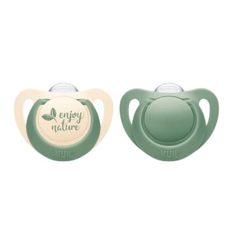 Nuk For Nature, Storlek 3 (18-36 Mån.), Anatomisk - Silikone, 2-pack