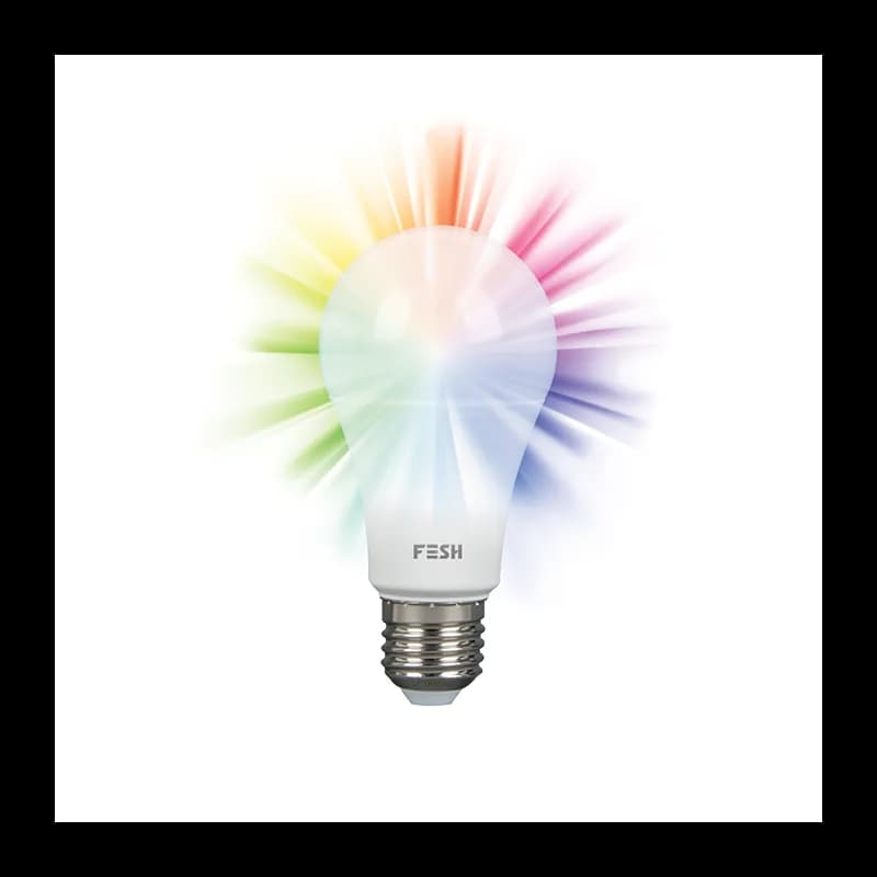 FESH Smart Home LED Pære - Multicolor E27 9w Ø 60
