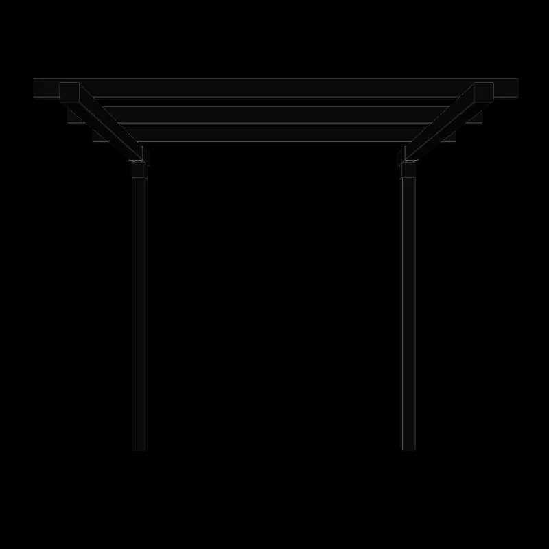 Plus Dobbelt pergola 1 modul forlænger - 188x238x226 - 179095-15